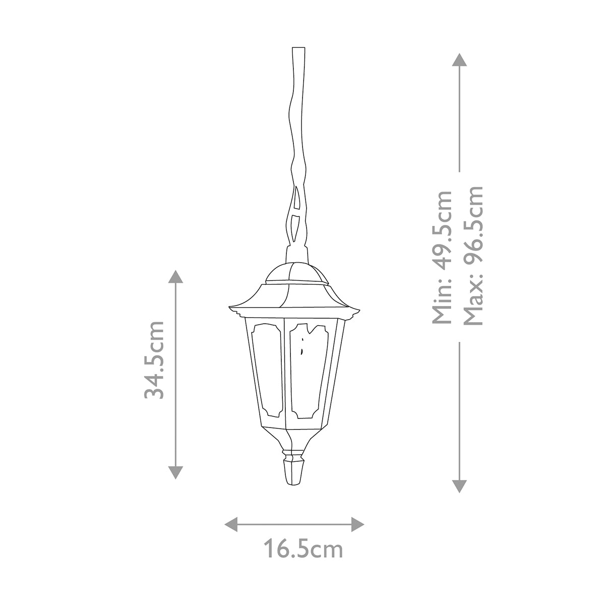 Elstead Parish Mini 1 Light Chain Lantern