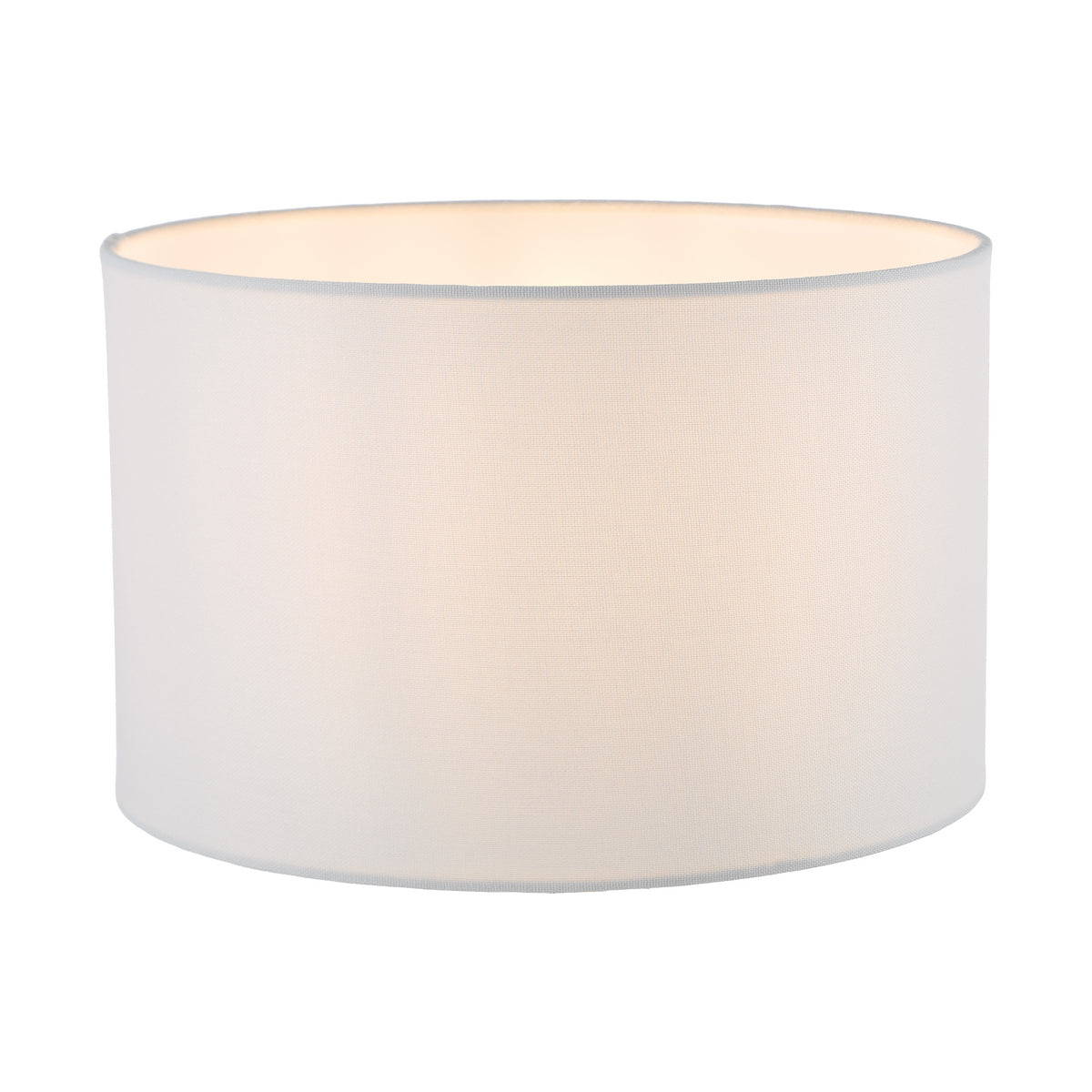 Dar Pyramid White Linen Drum Shade 30cm