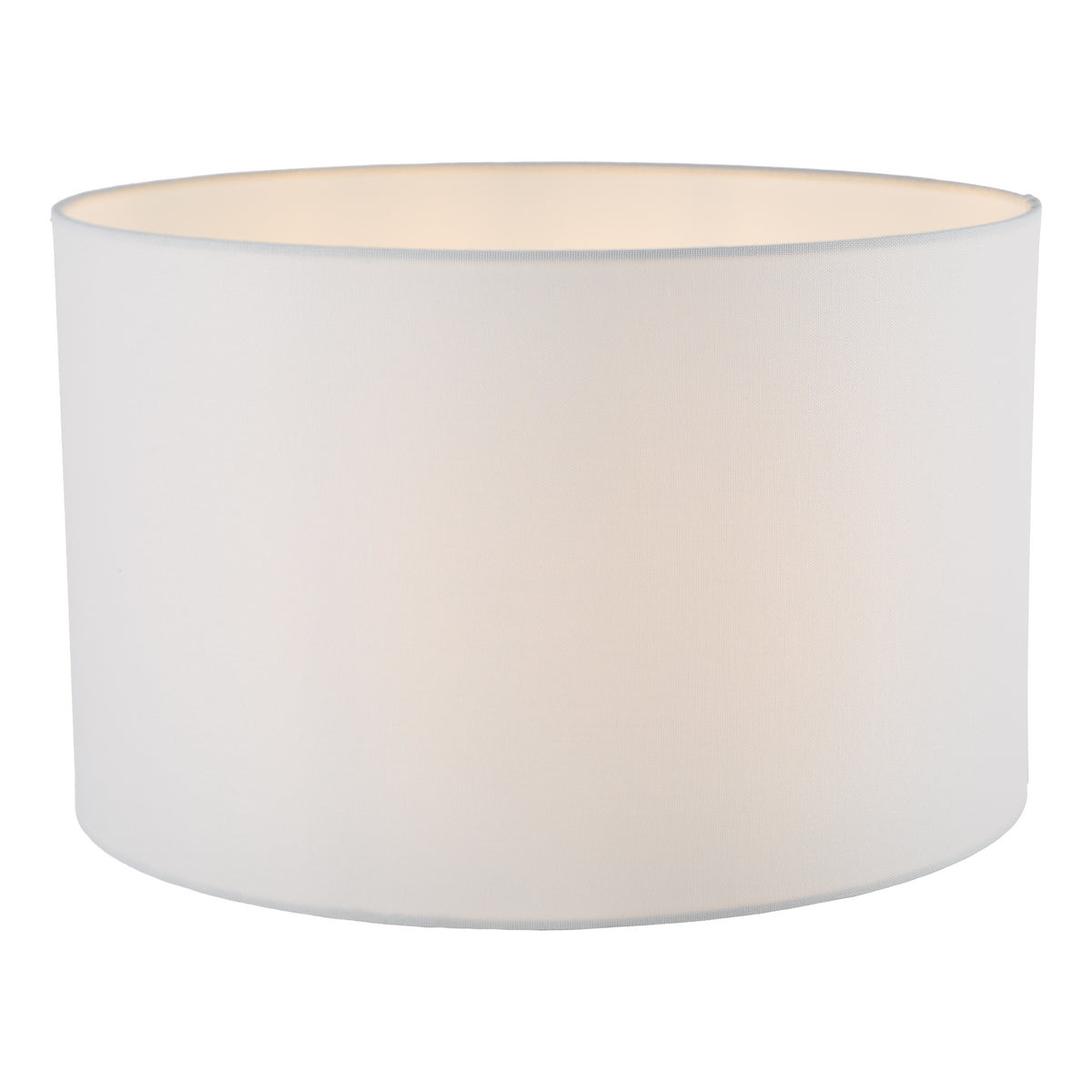 Dar Pyramid White Linen Drum Shade 40cm