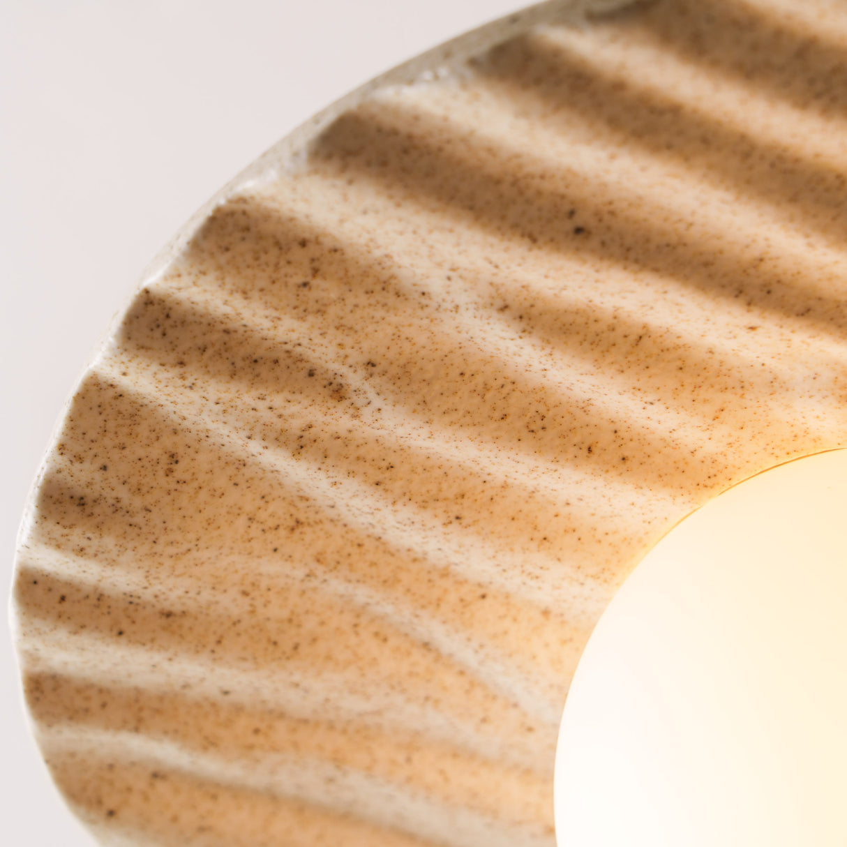 Studio Haran Porth Pendant Light in Ceramic and Oak