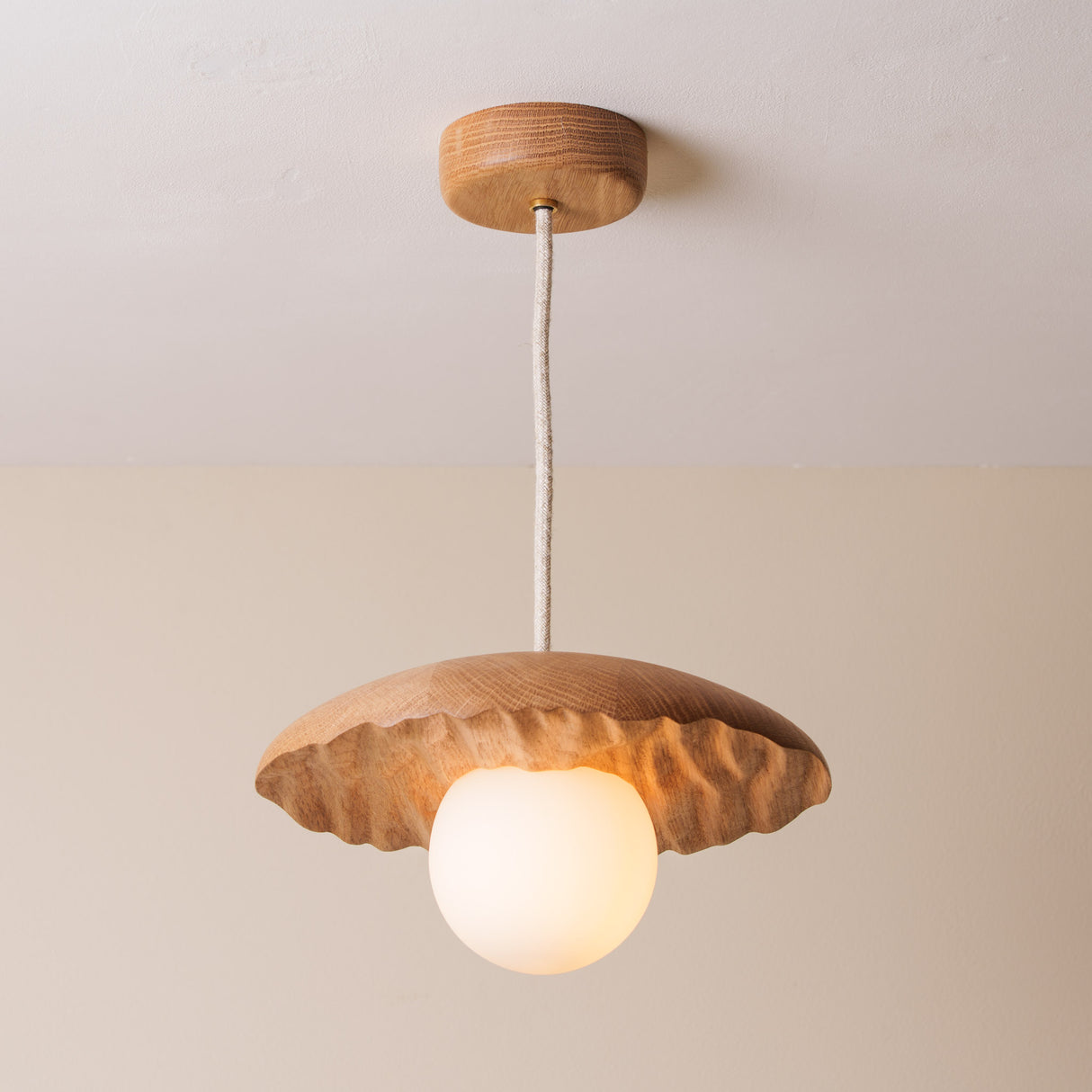 Studio Haran Porth Pendant Light in Solid Oak