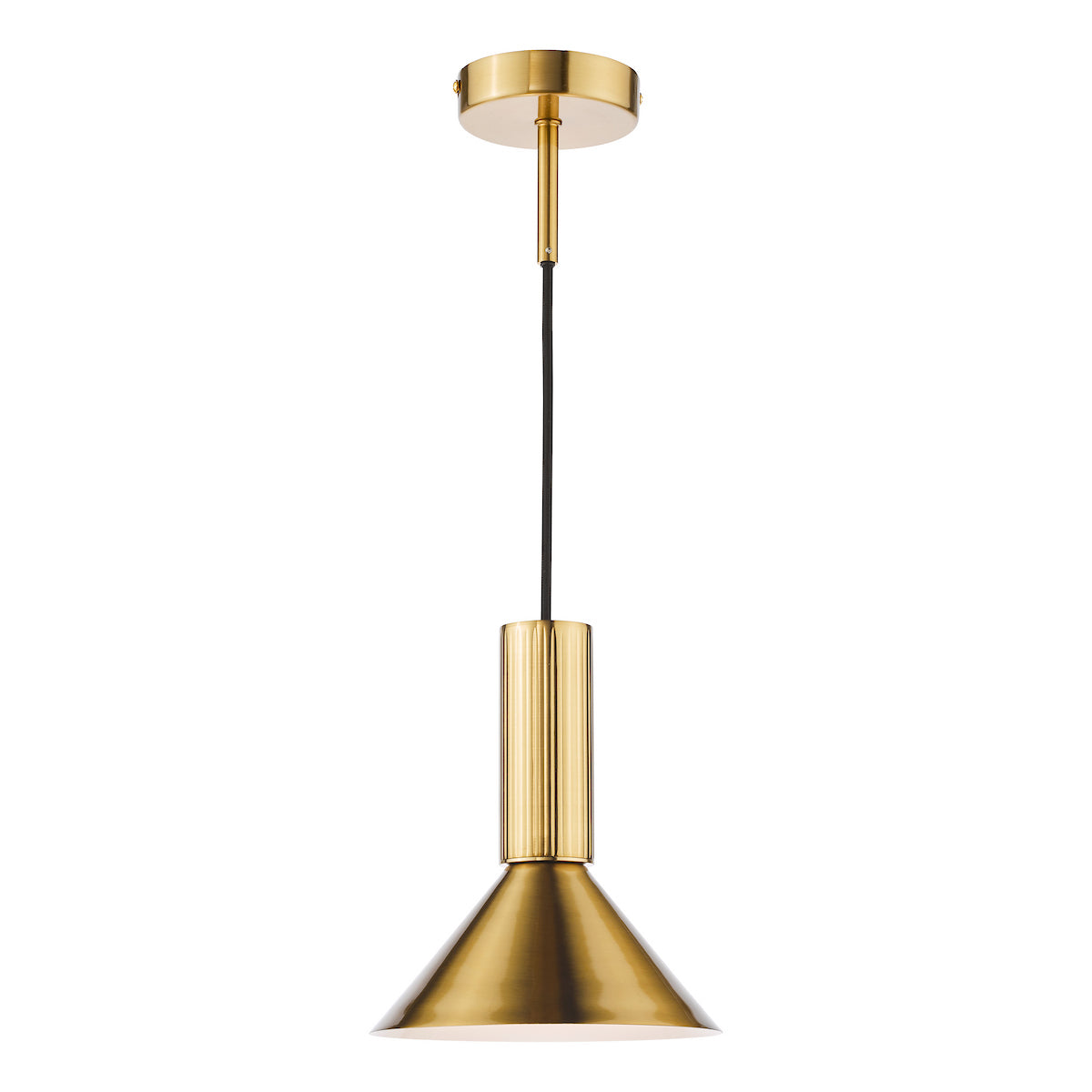 Dar Ragnar Pendant/Wall Light Natural Brass
