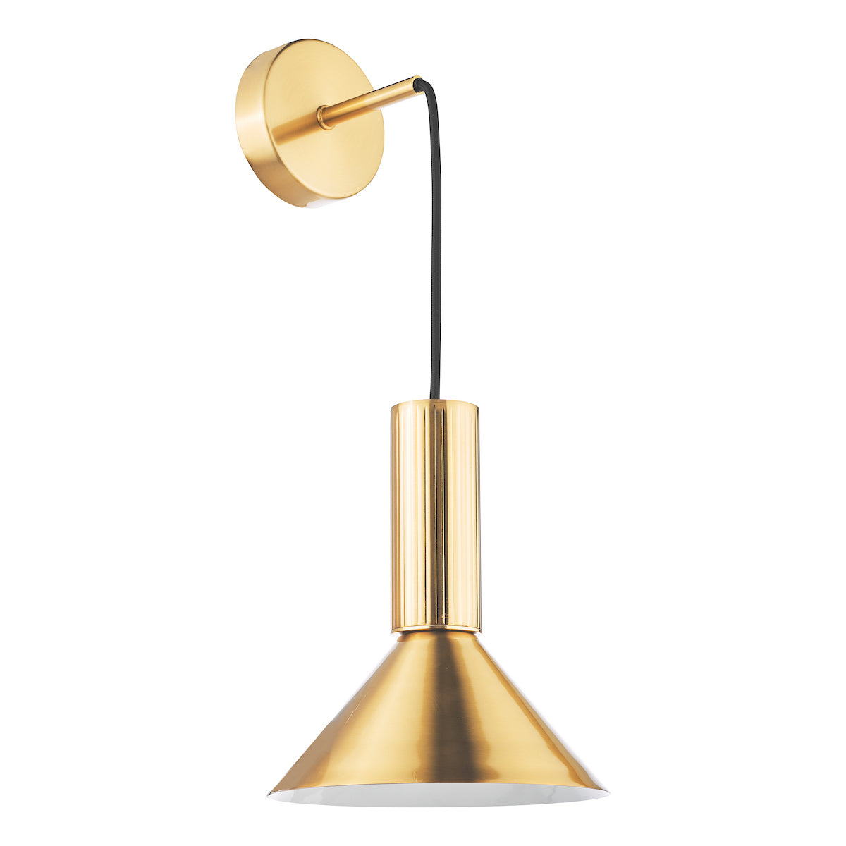 Dar Ragnar Pendant/Wall Light Natural Brass