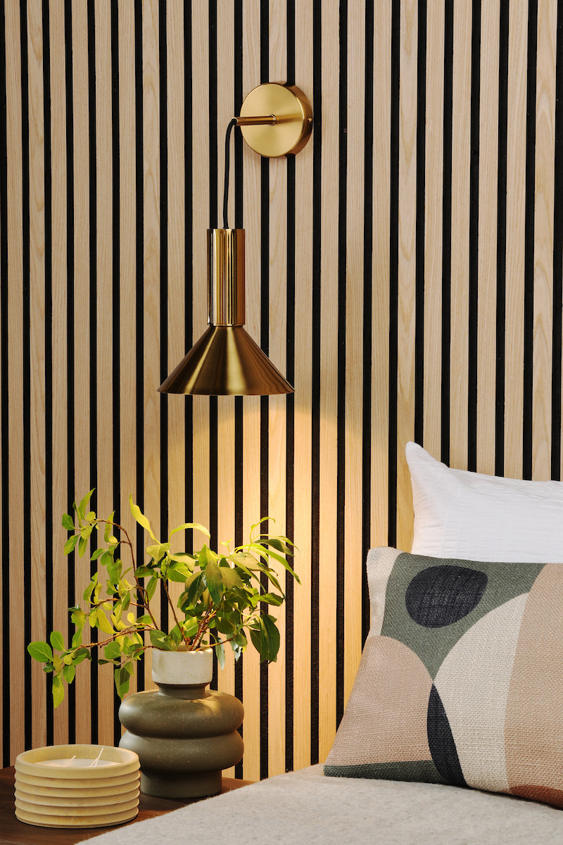 Dar Ragnar Pendant/Wall Light Natural Brass