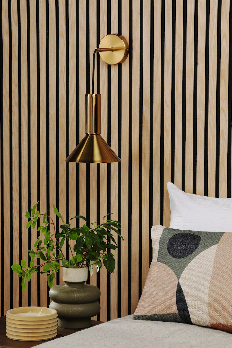 Dar Ragnar Pendant/Wall Light Natural Brass