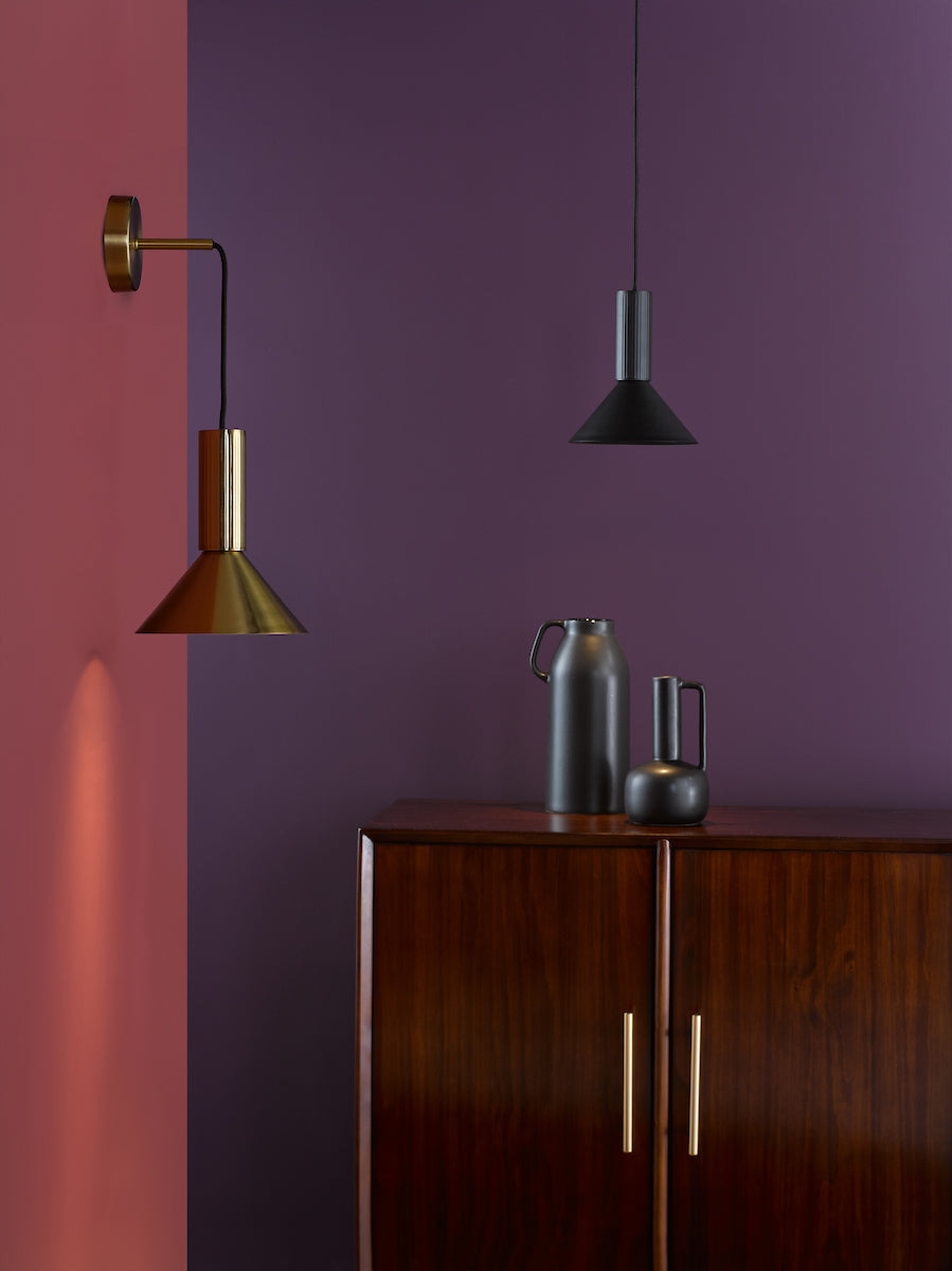 Dar Ragnar Pendant/Wall Light Natural Brass