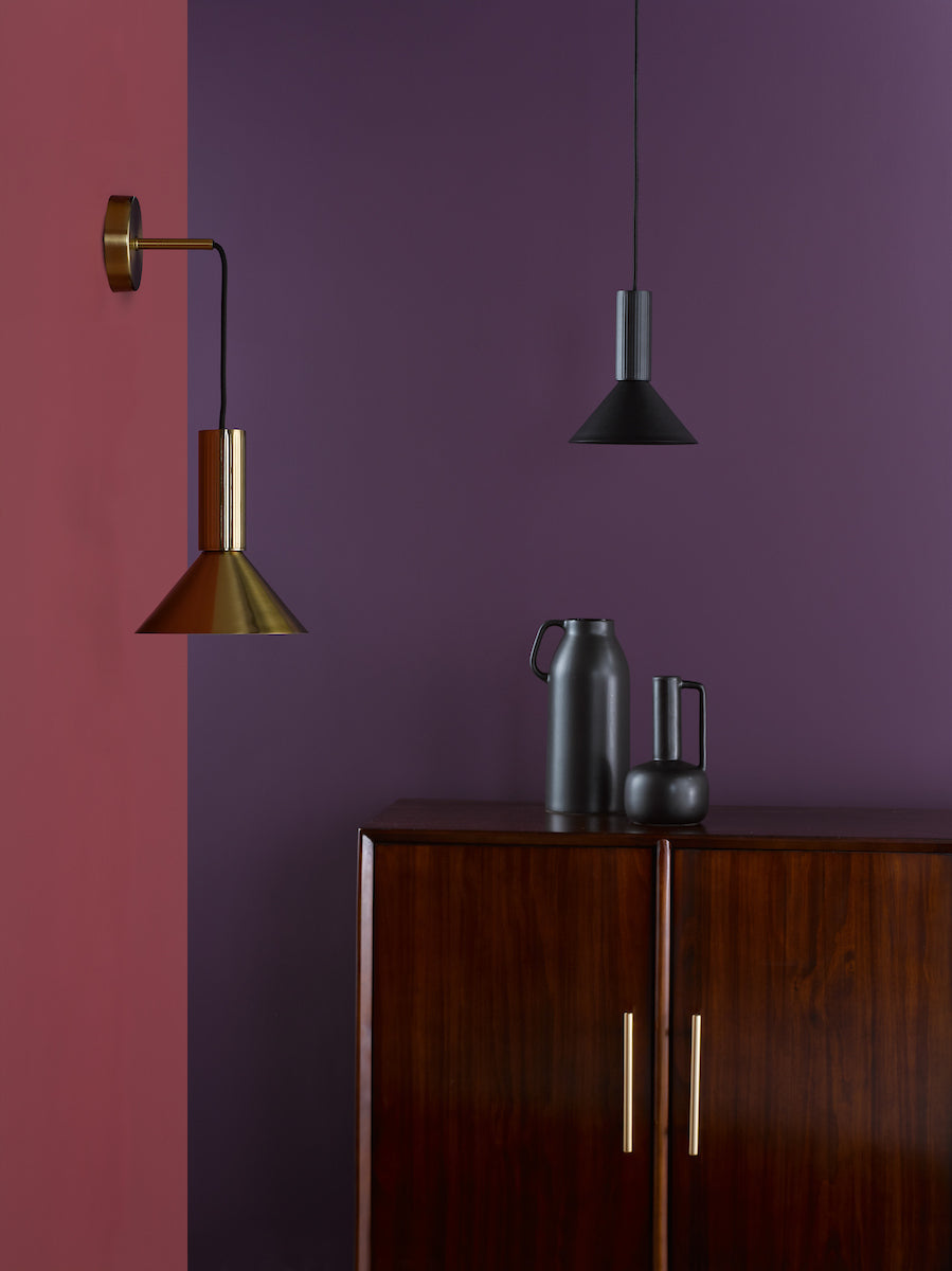 Dar Ragnar Pendant/Wall Light Natural Brass