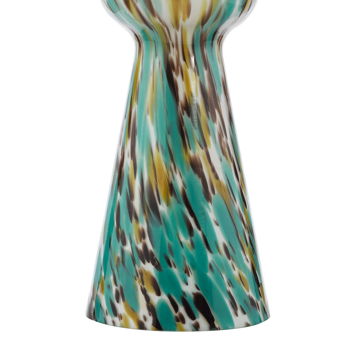 Dar Rheneas Table Lamp Blue Art Glass With Shade