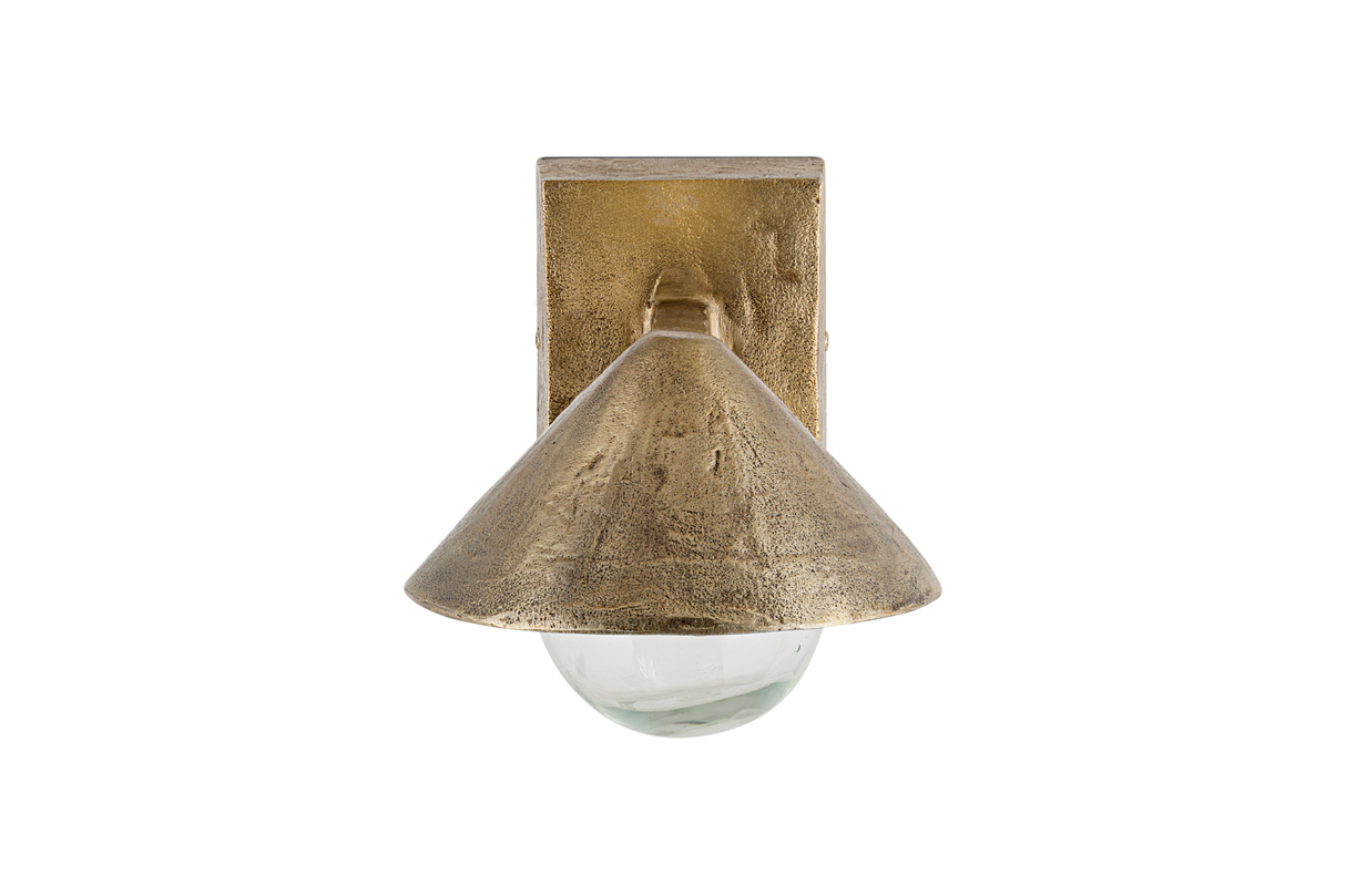Nkuku Rhya Outdoor Wall Lamp Antique Brass