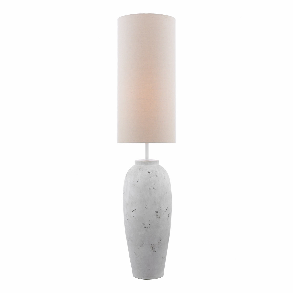Dar Roetta Floor Lamp White and Natural With Shade
