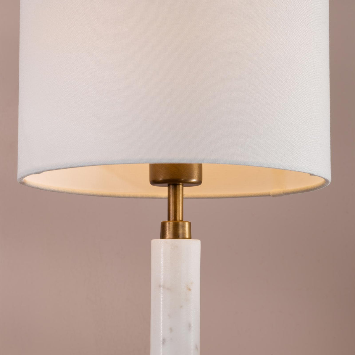 Dar Ruperta Table Lamp Antique Bronze and Marble With Shade