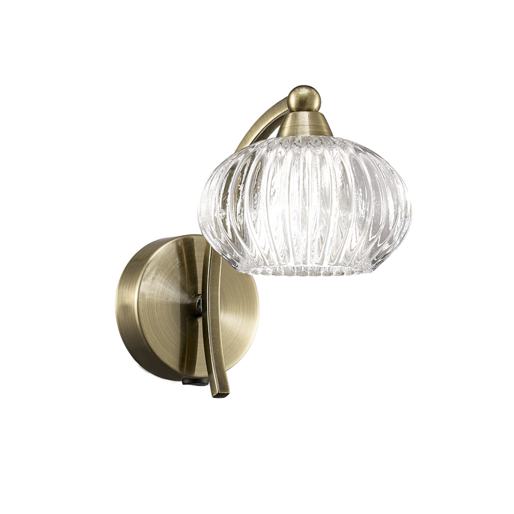 Franklite Ripple Wall Light Antique Bronze