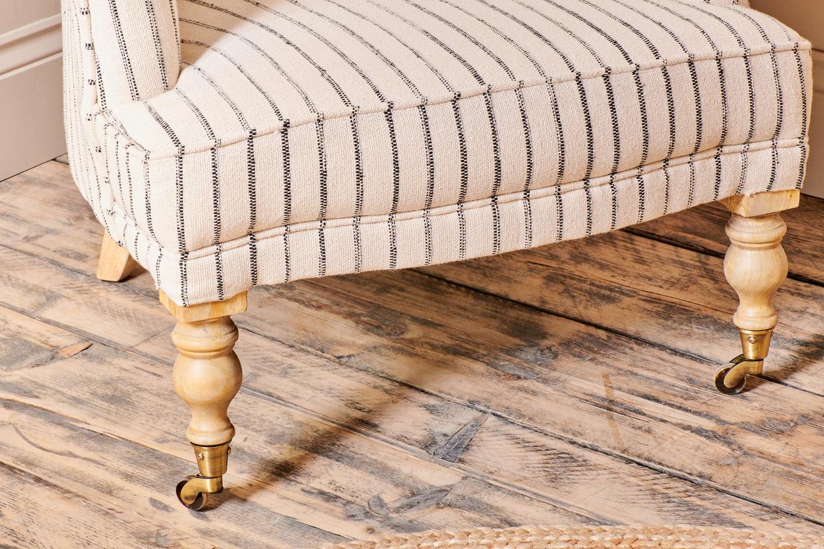 Nkuku Sanja Stripe Armchair Off White