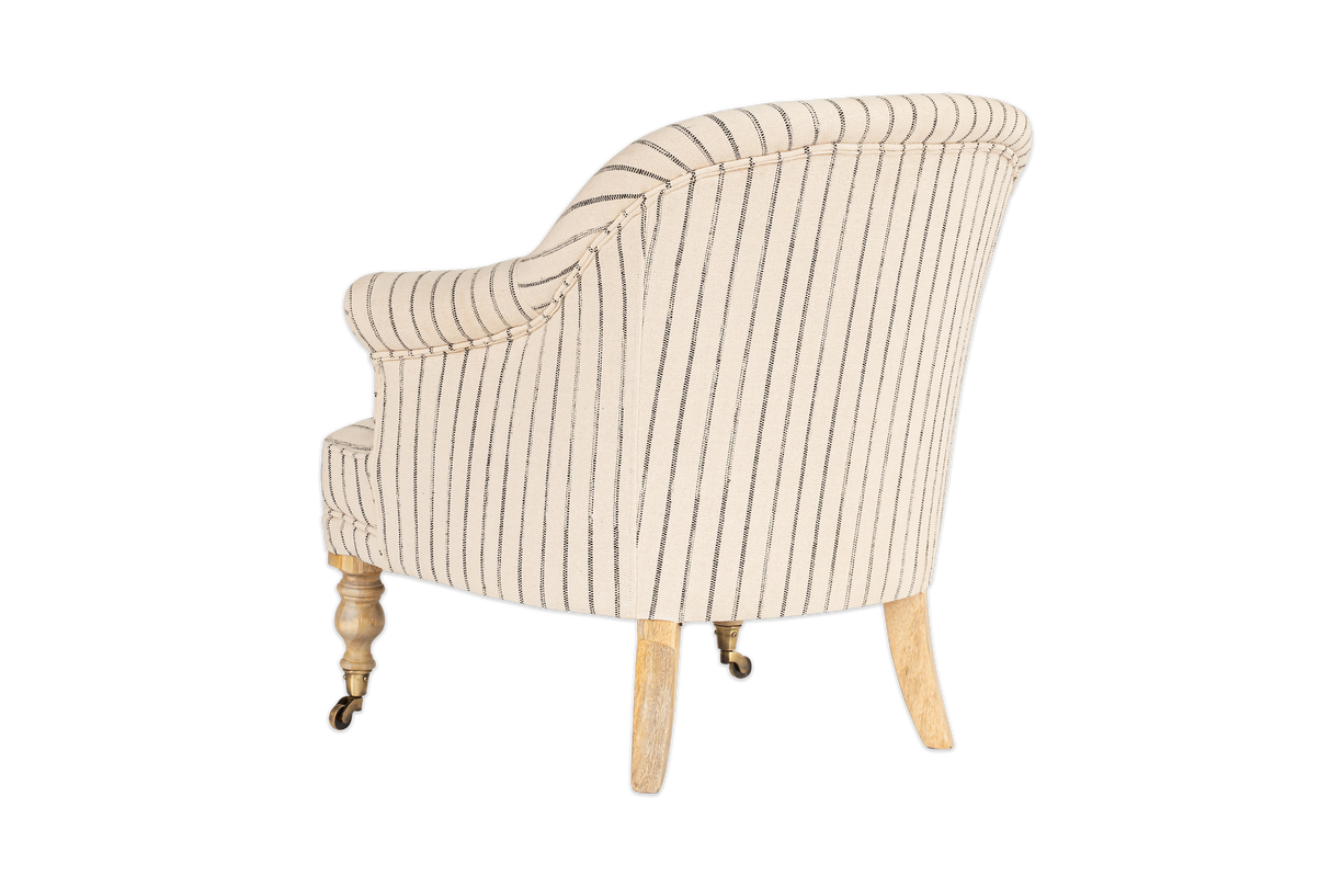 Nkuku Sanja Stripe Armchair Off White