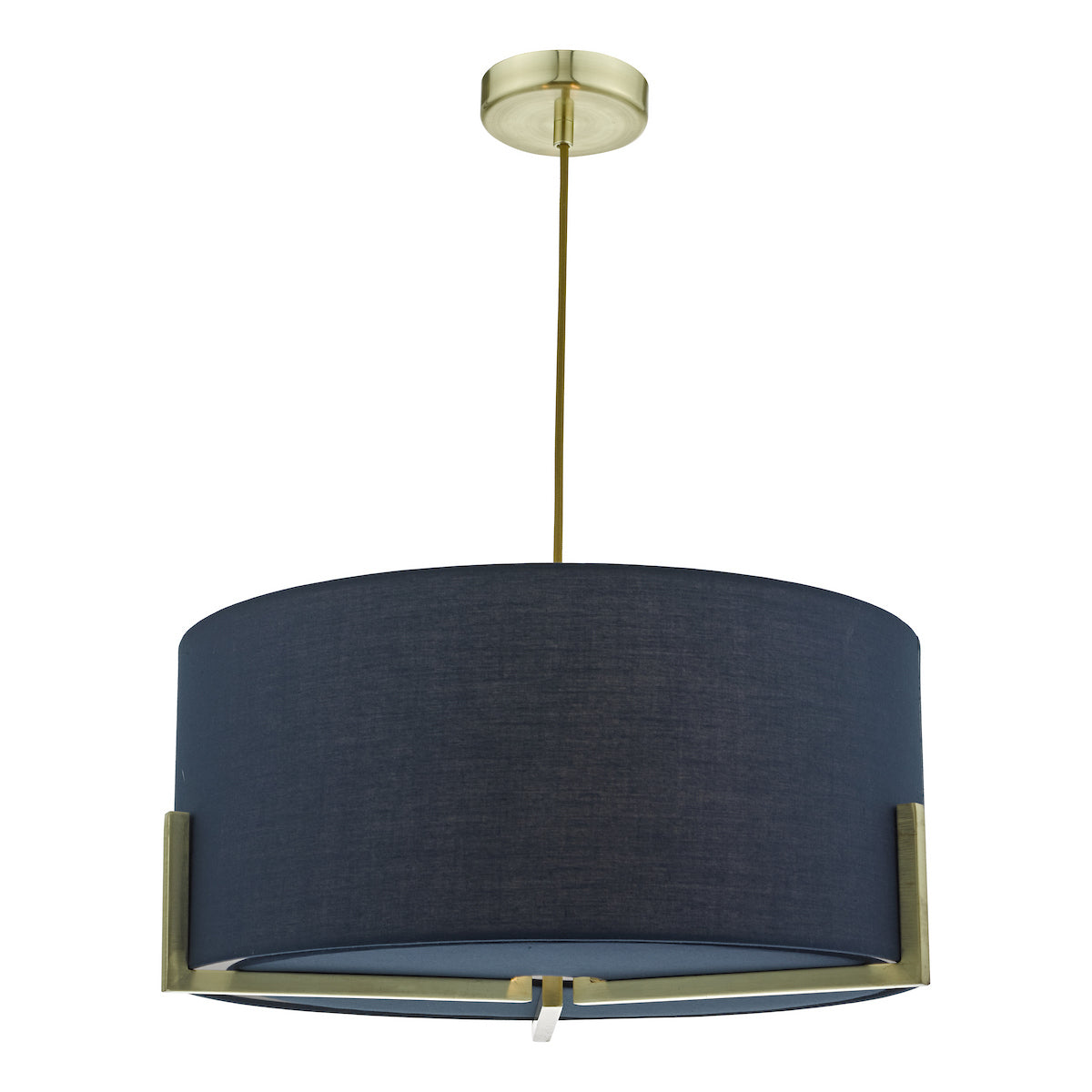 Dar Santino Pendant Gold With Navy Cotton Shade