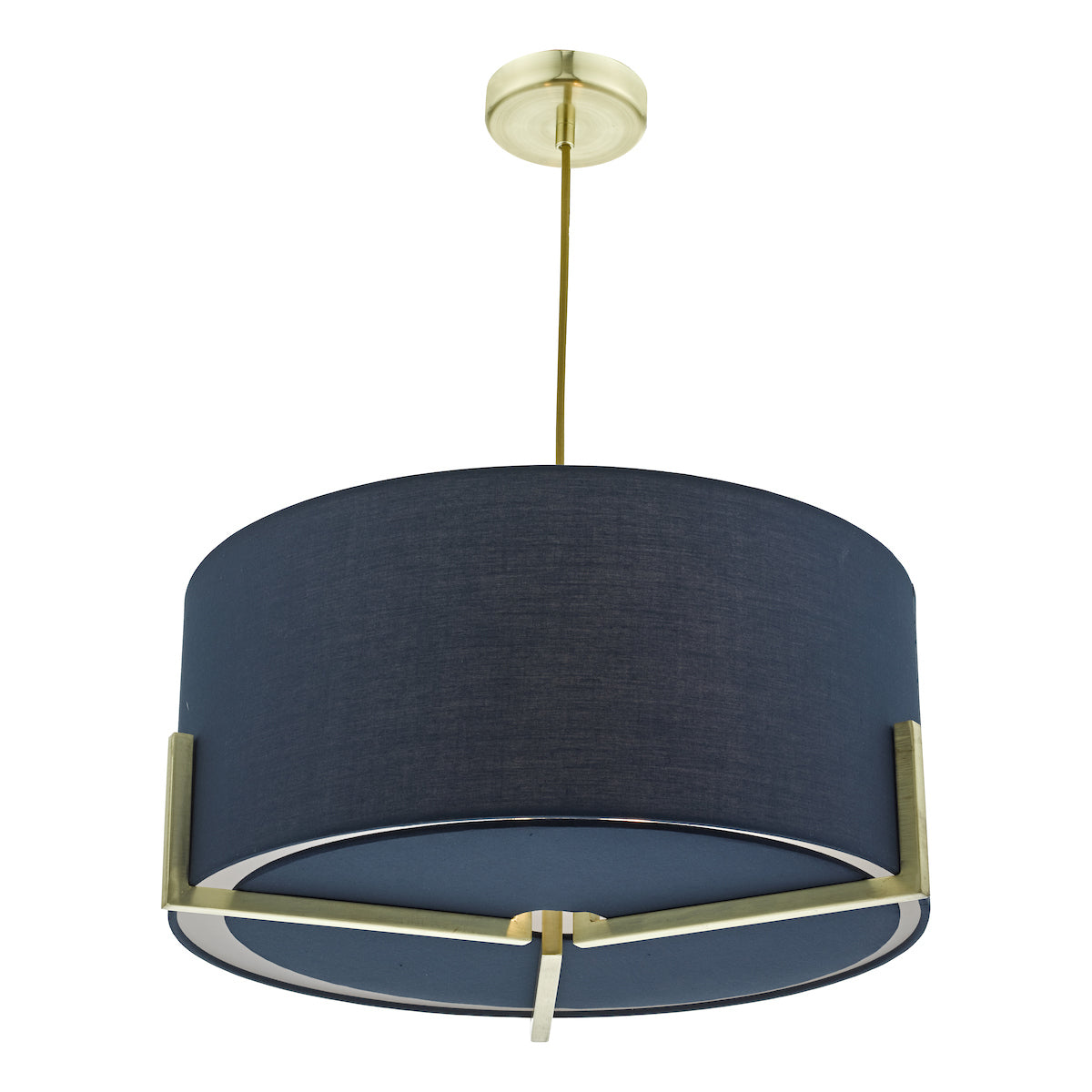 Dar Santino Pendant Gold With Navy Cotton Shade