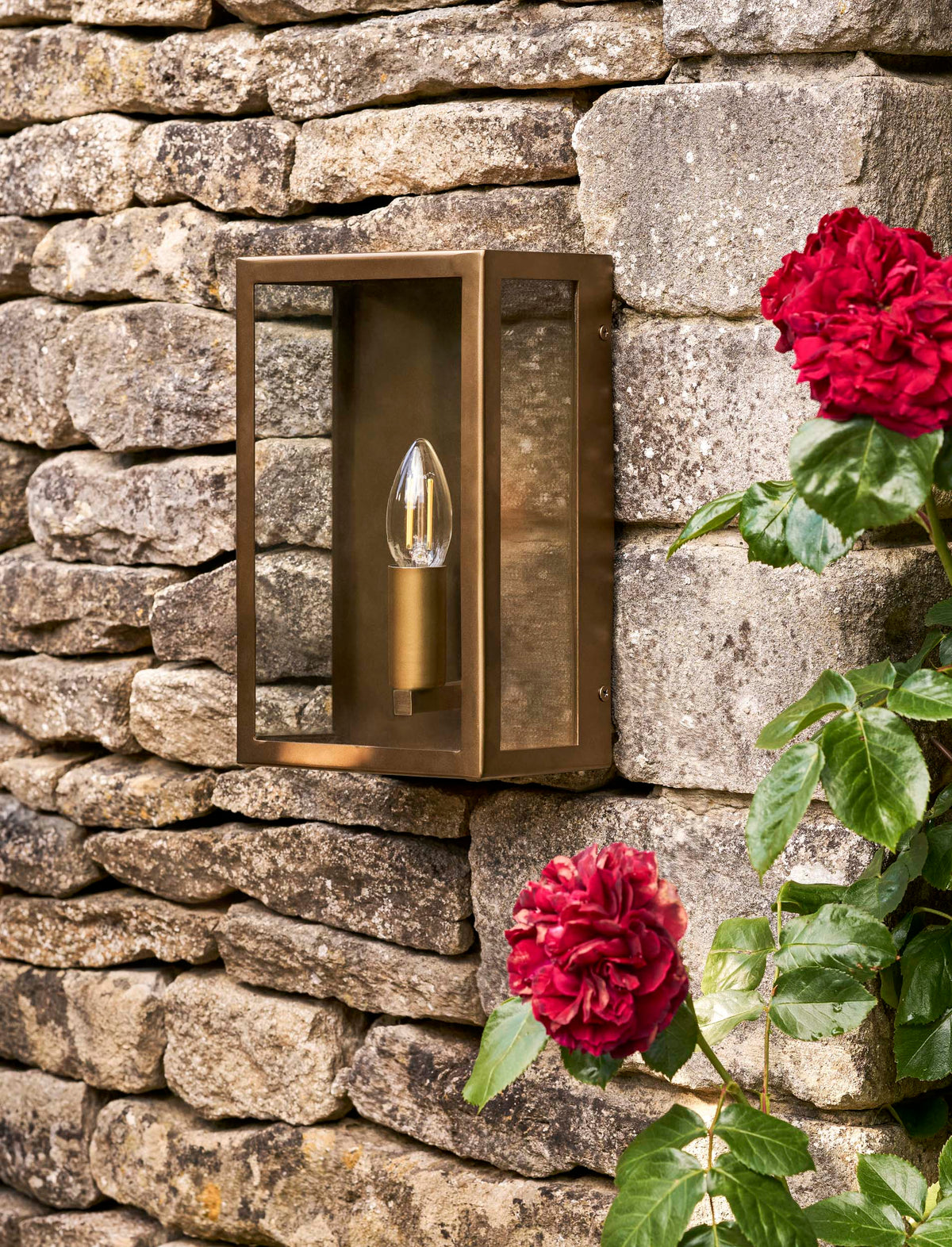 Garden Trading Sandford Outdoor Lantern Antique Brass Finish