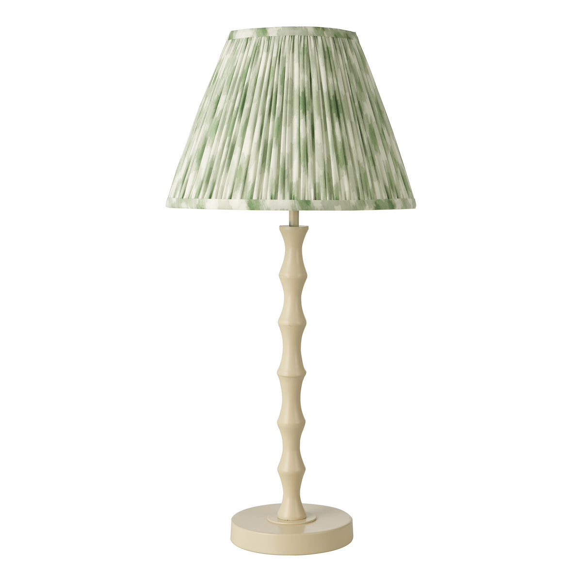 Dar Siyanda Table Lamp Cream With Ikat Green Shade