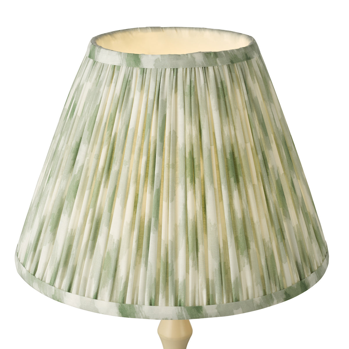 Dar Siyanda Table Lamp Cream With Ikat Green Shade