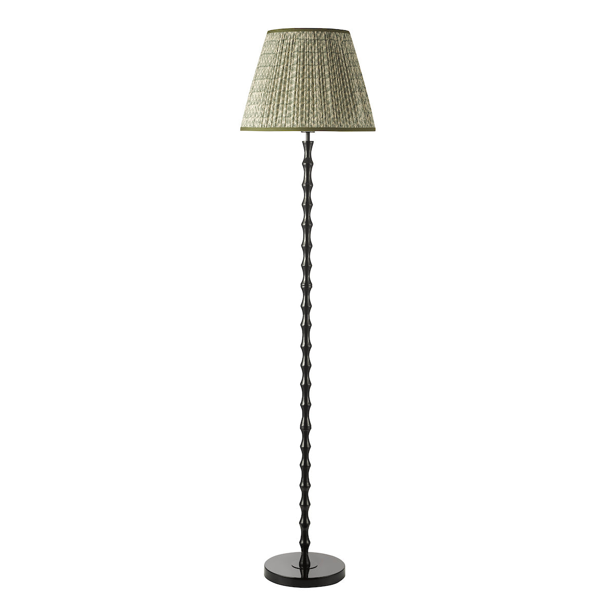 Dar Siyanda Floor Lamp Black With Esther Green Shade