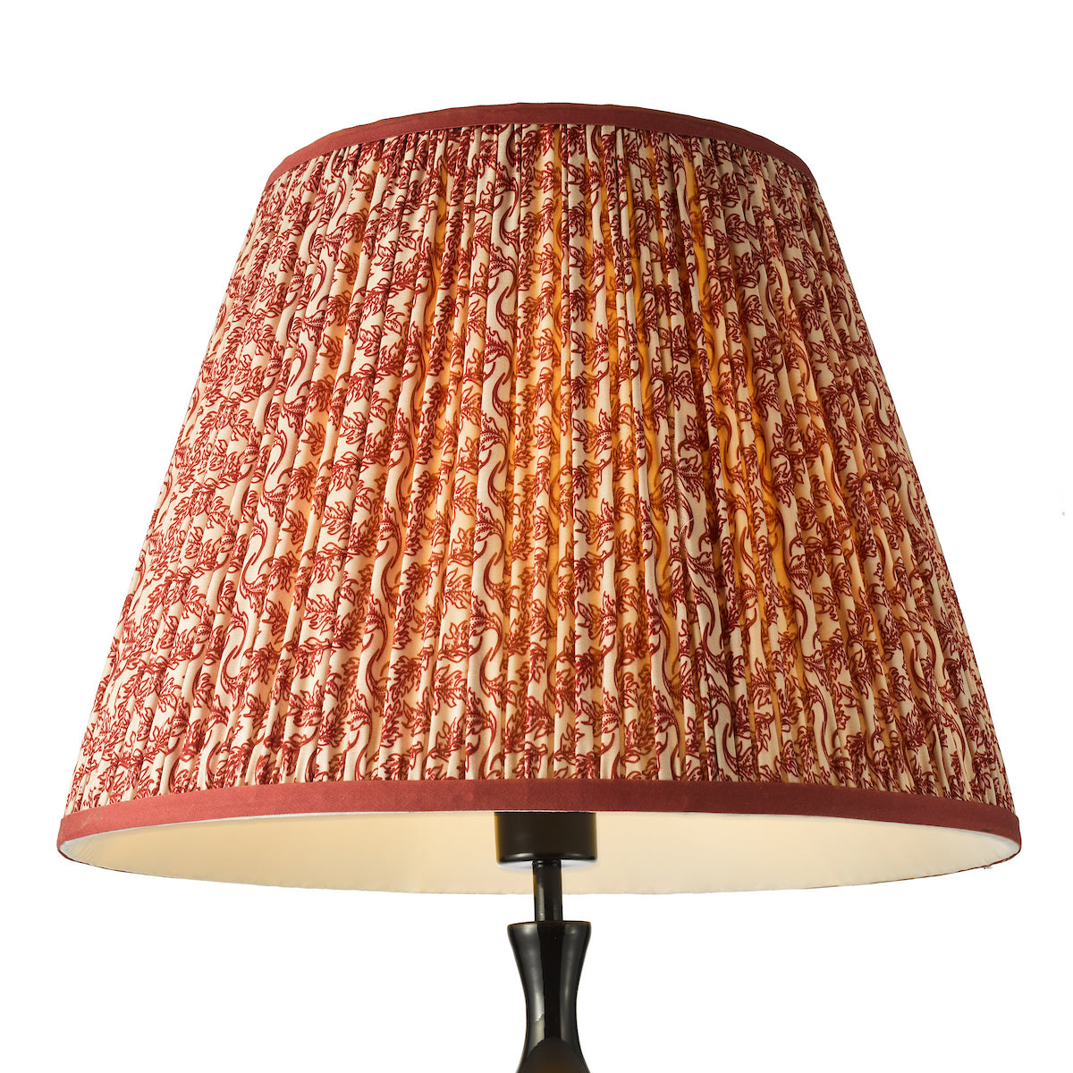 Dar Siyanda Floor Lamp Black With Esther Red Shade
