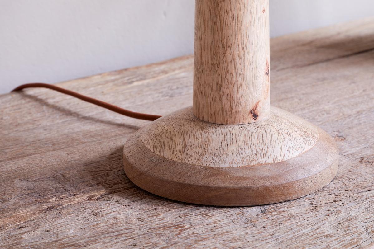 Nkuku Sahar Mango Wood Table Lamp Natural