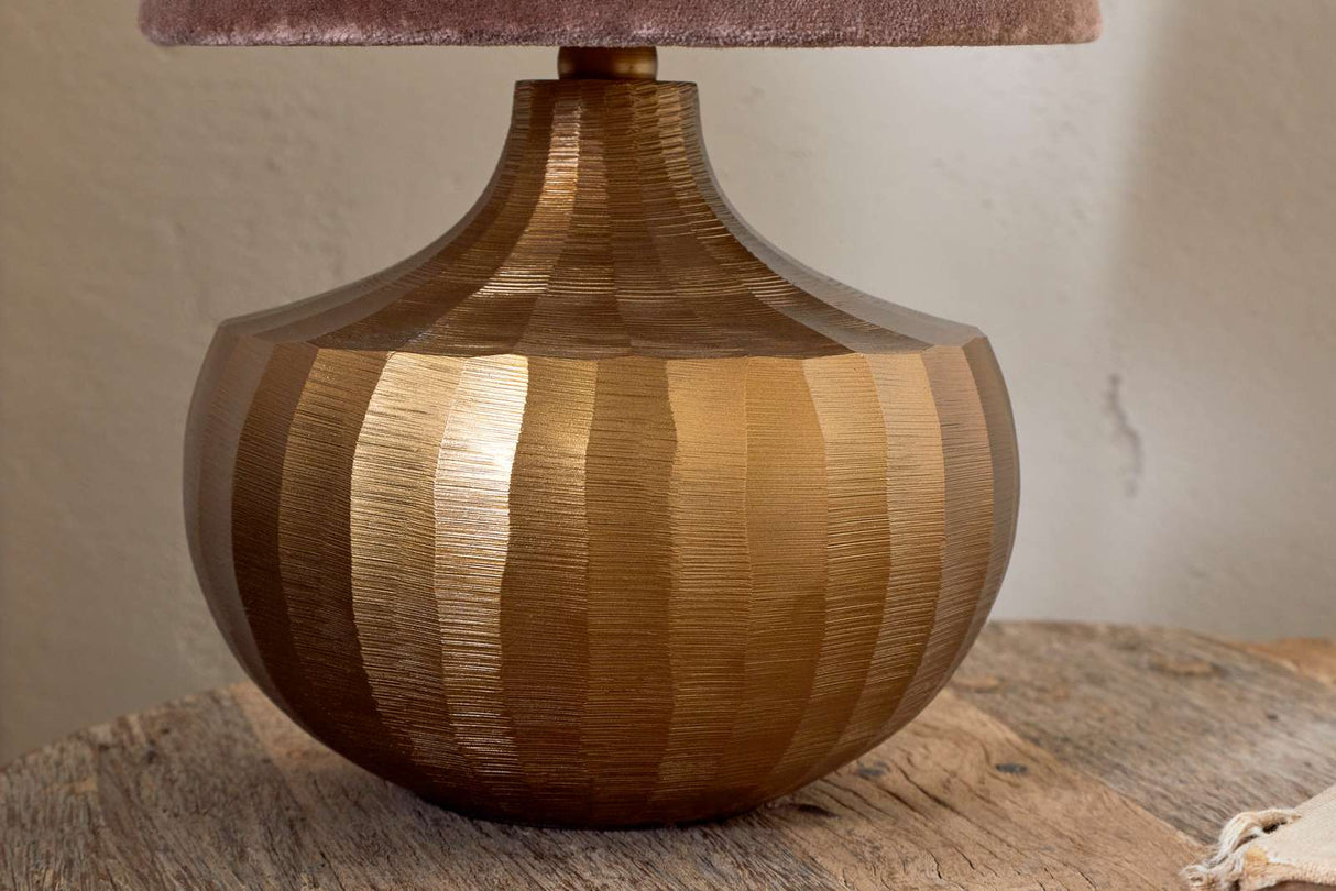 Nkuku Sakiti Cast Aluminium Table Lamp Antique Brass