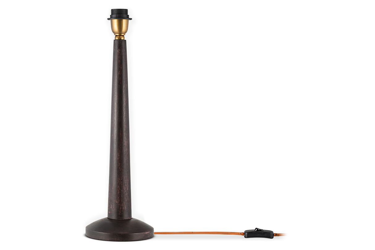 Nkuku Sahar Mango Wood Table Lamp Dark Stain