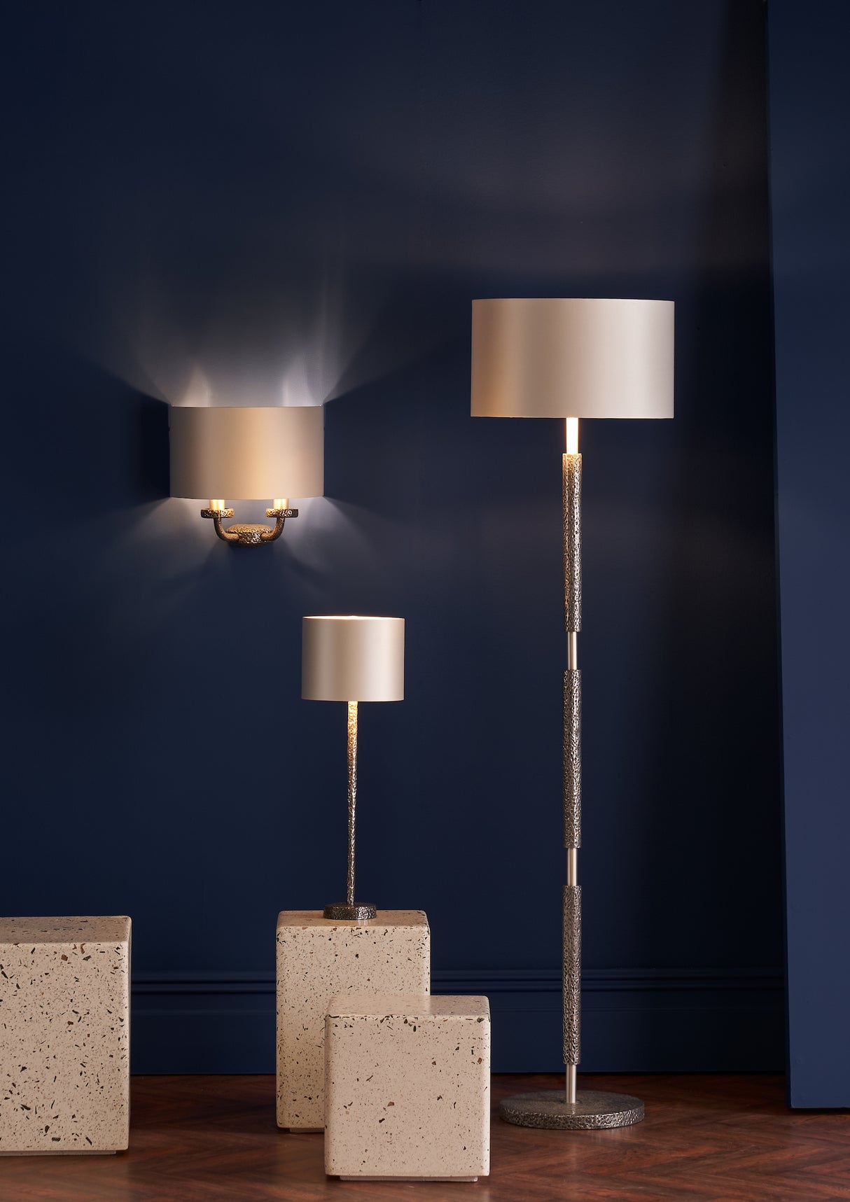 David Hunt Sloane Small Table Lamp Pewter Base Only