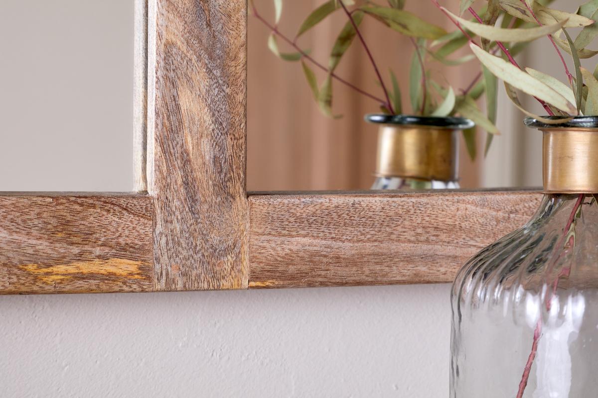 Nkuku Sande Arched Mango Wood Mirror Natural