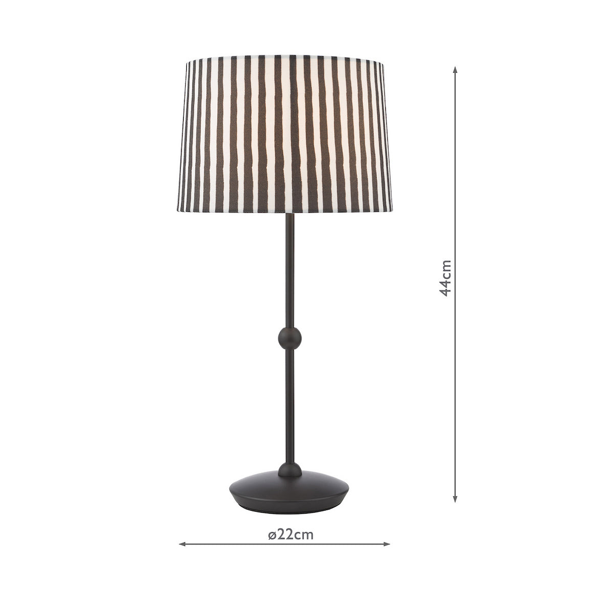 Dar Sosa Table Lamp Matt Black With Shade