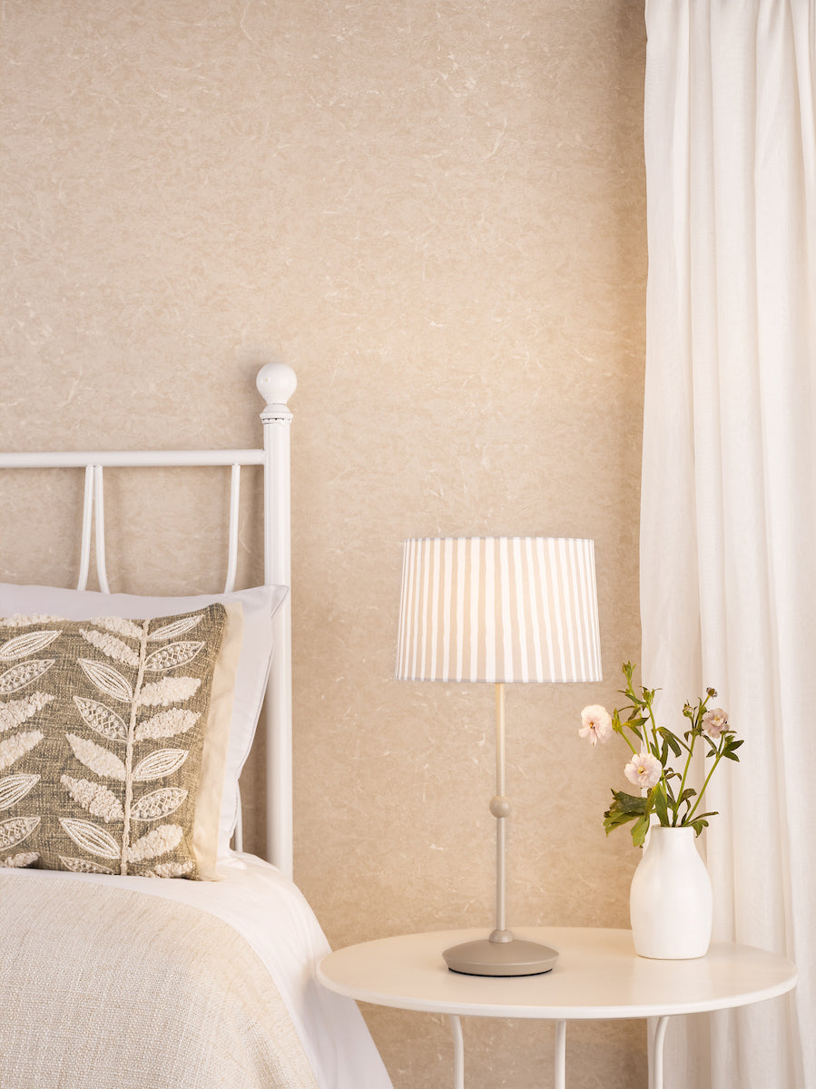 Dar Sosa Table Lamp Matt Taupe With Shade