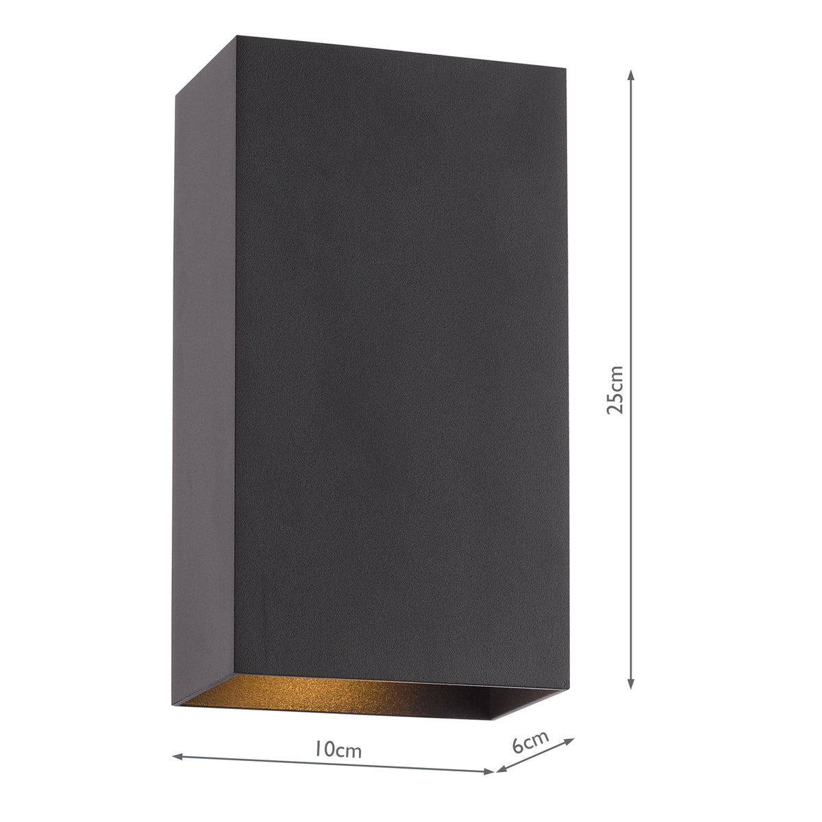 Dar Soven 2 Light Wall Light Matt Black
