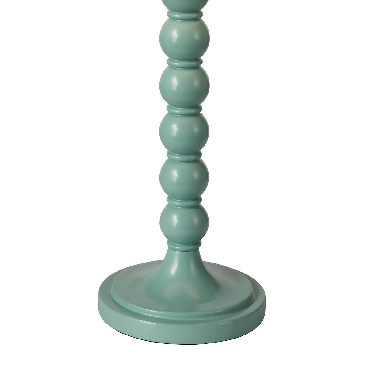 Dar Spool Table Lamp Blue With Poma Shade