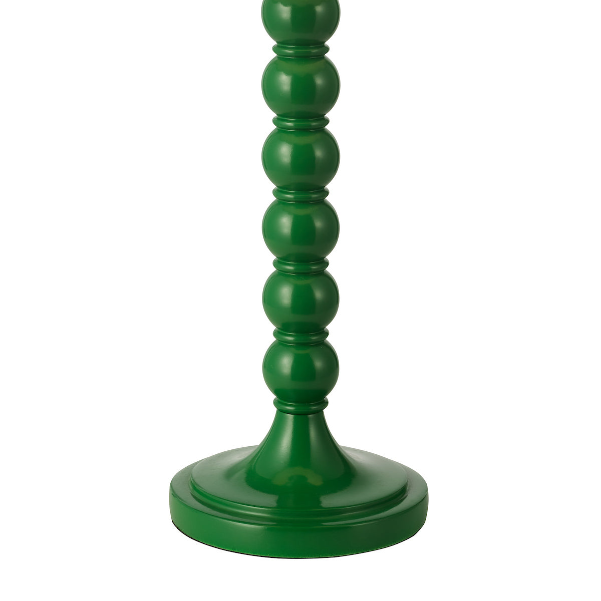 Dar Spool Table Lamp Green With Poma Shade