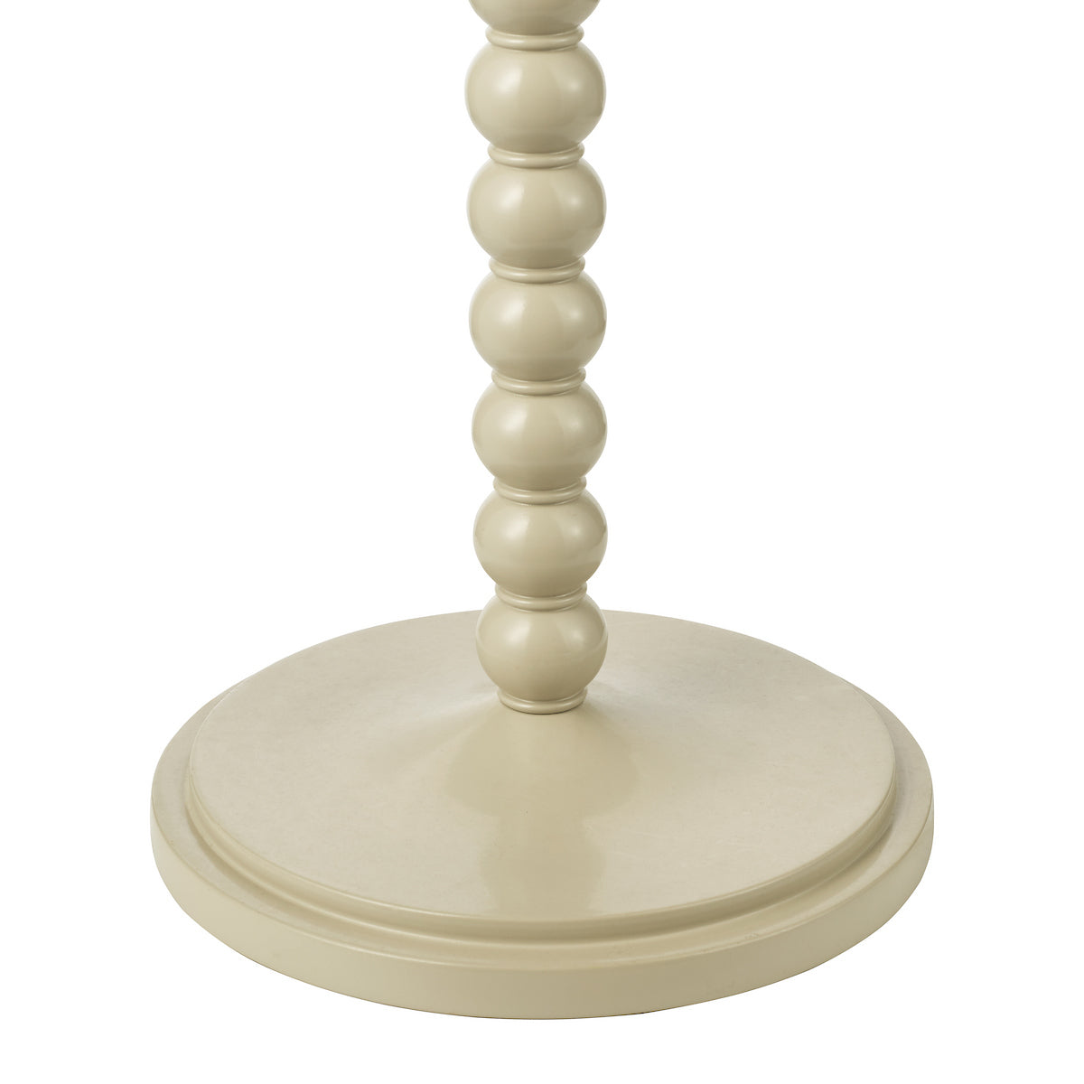 Dar Spool Floor Lamp Taupe With Poma Shade