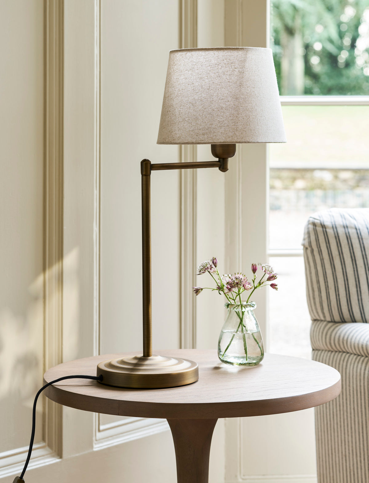 Garden Trading Peartree Table Lamp with Shade Antique Bronze