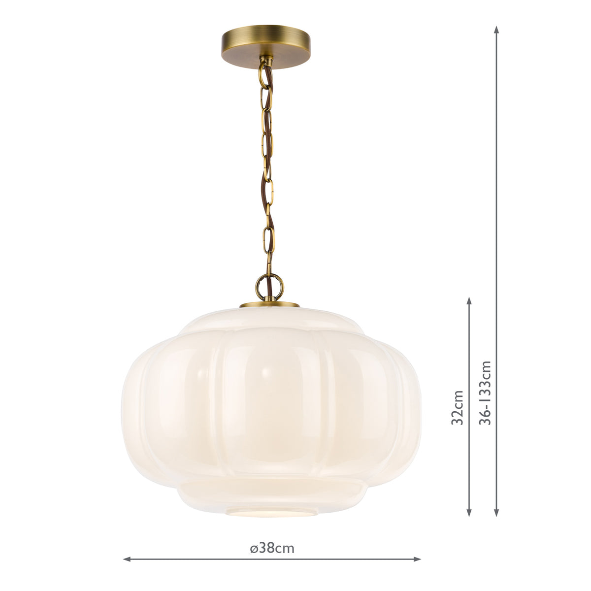 Dar Sumitra Large Pendant Antique Bronze and Opal Glass