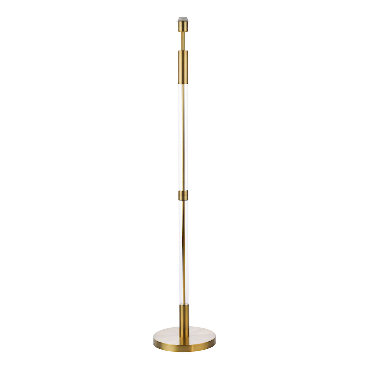 Dar Sylvester Floor Lamp Antique Brass and Glass Base Only