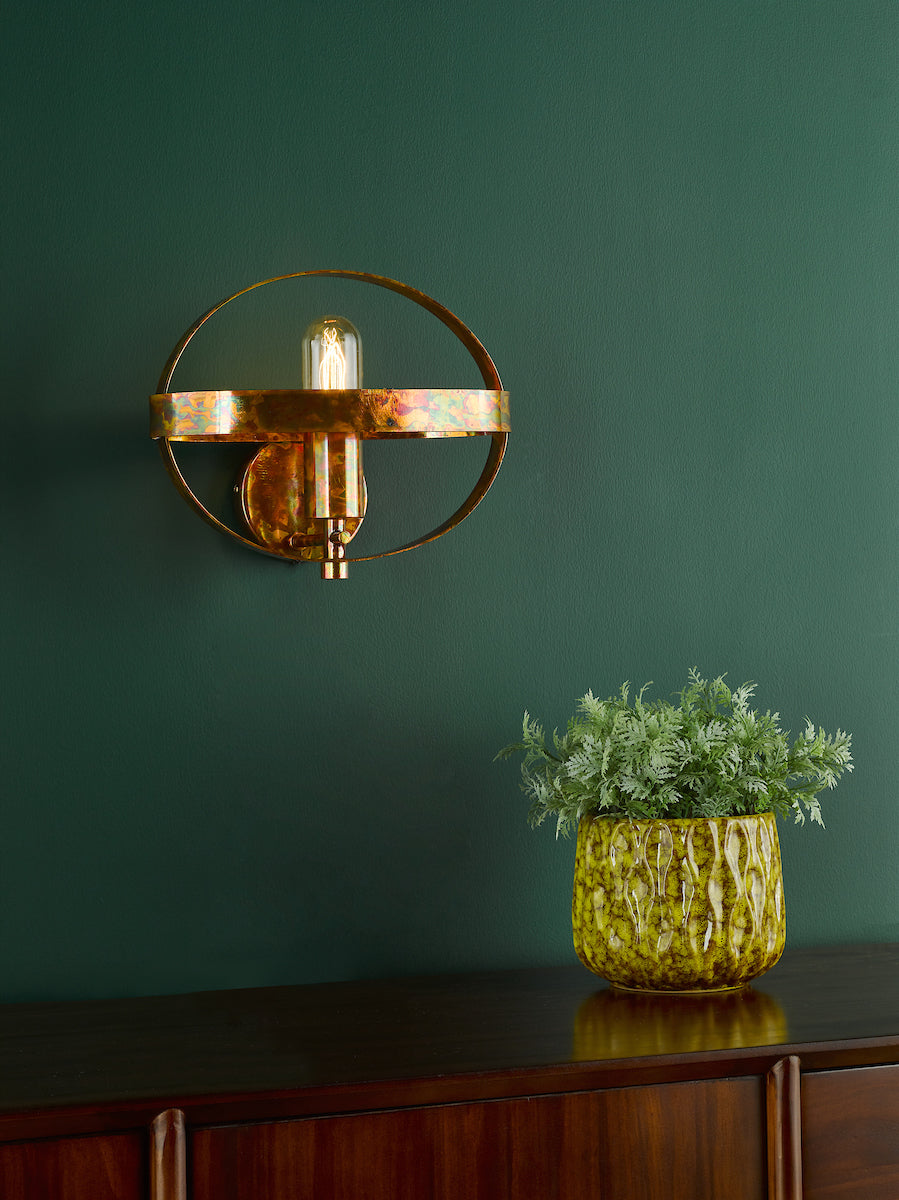 Dar Symbol Wall Light Mottled Copper