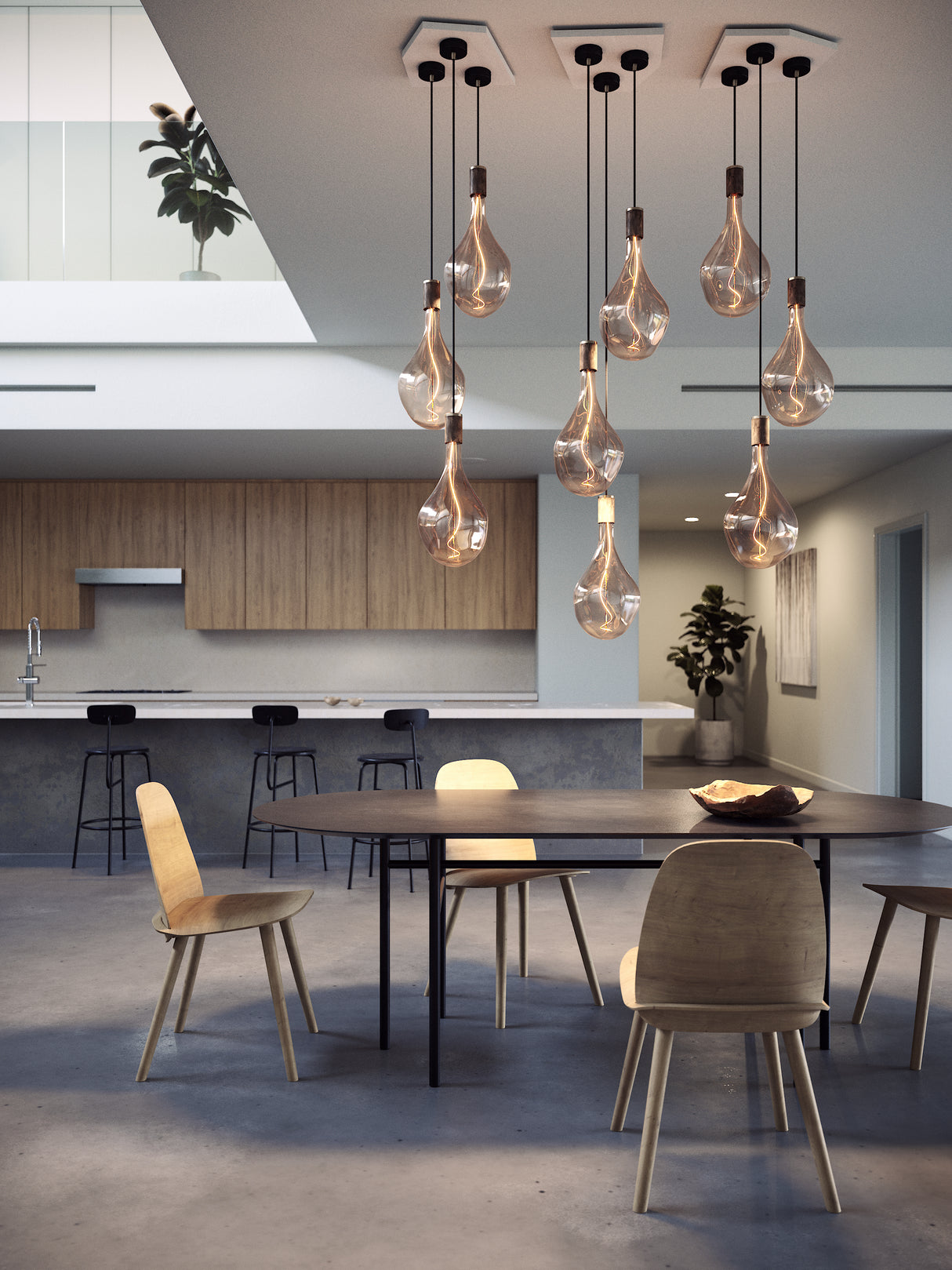 Tala Voronoi II Pendant Set Walnut