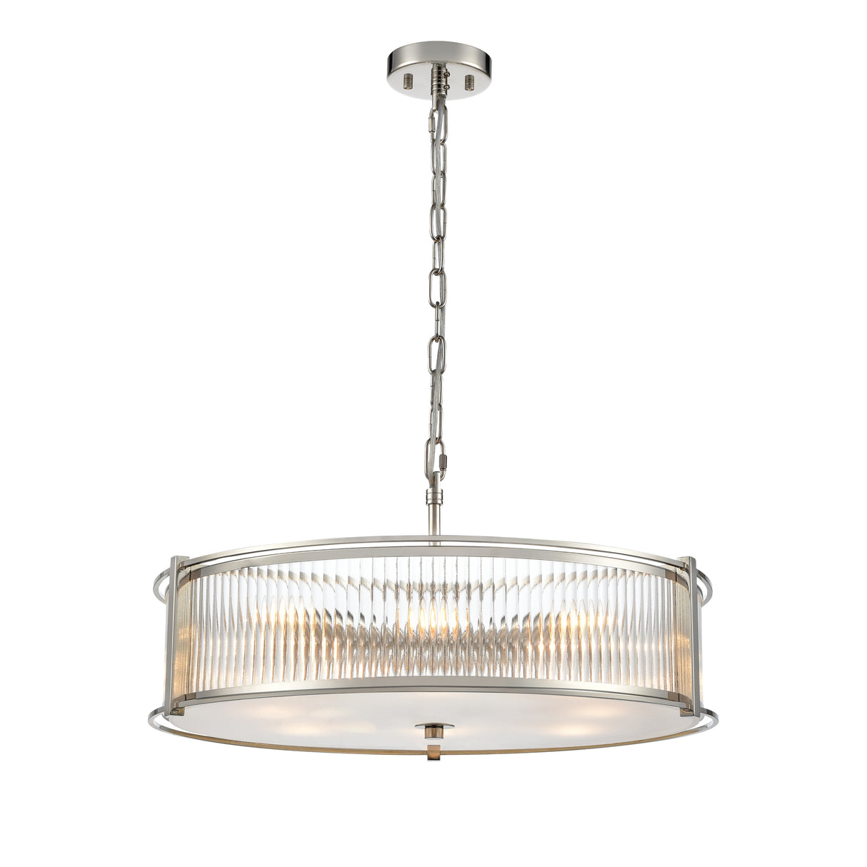 Franklite Sloane 8lt Pendant in Polished Nickel