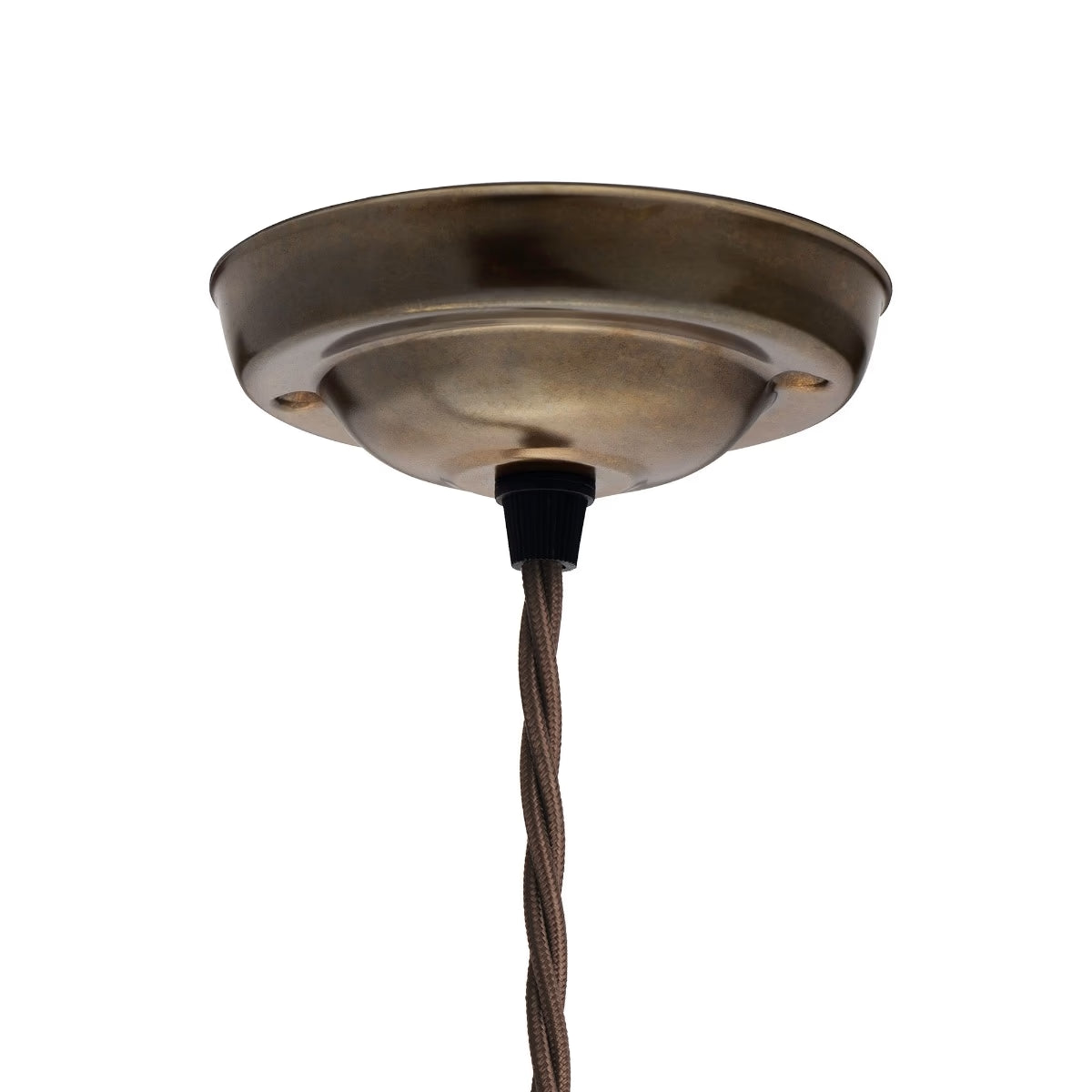 Soho Lighting Drape Pendant Soft White Light with Old English Bronze Bulb Holder & Brown Cable