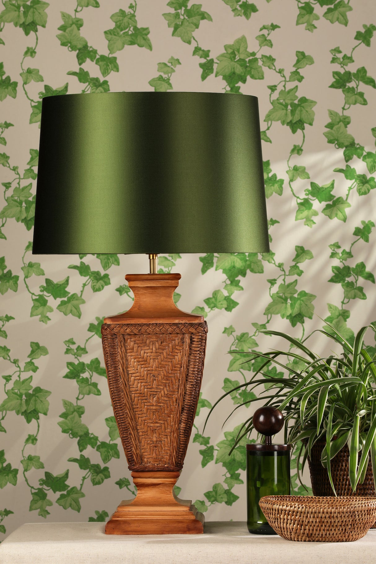 David Hunt Tallow Table Lamp Beech Base Only