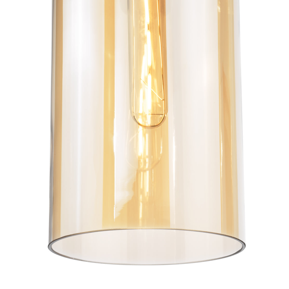 Dar Tao Pendant Brushed Bronze and Amber Glass