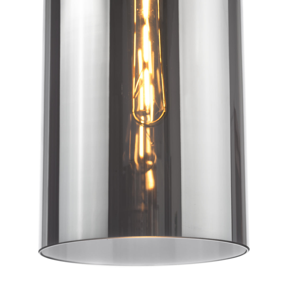 Dar Tao Pendant Matt Black and Smoked Glass