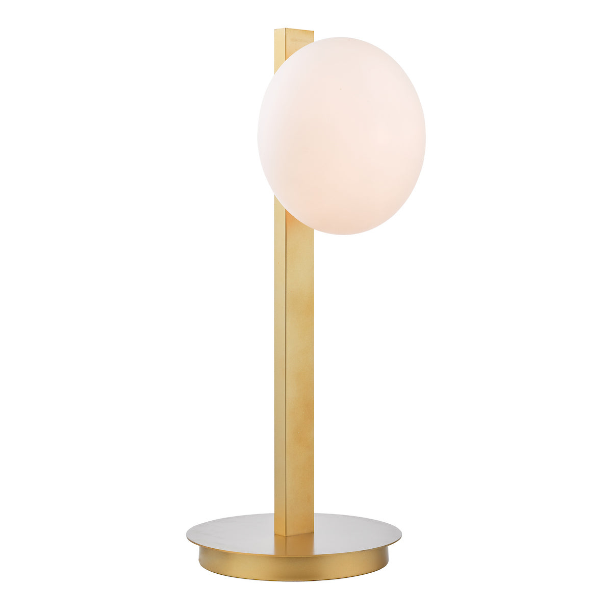Dar Tauri Table Lamp Matt Gold and Opal Glass