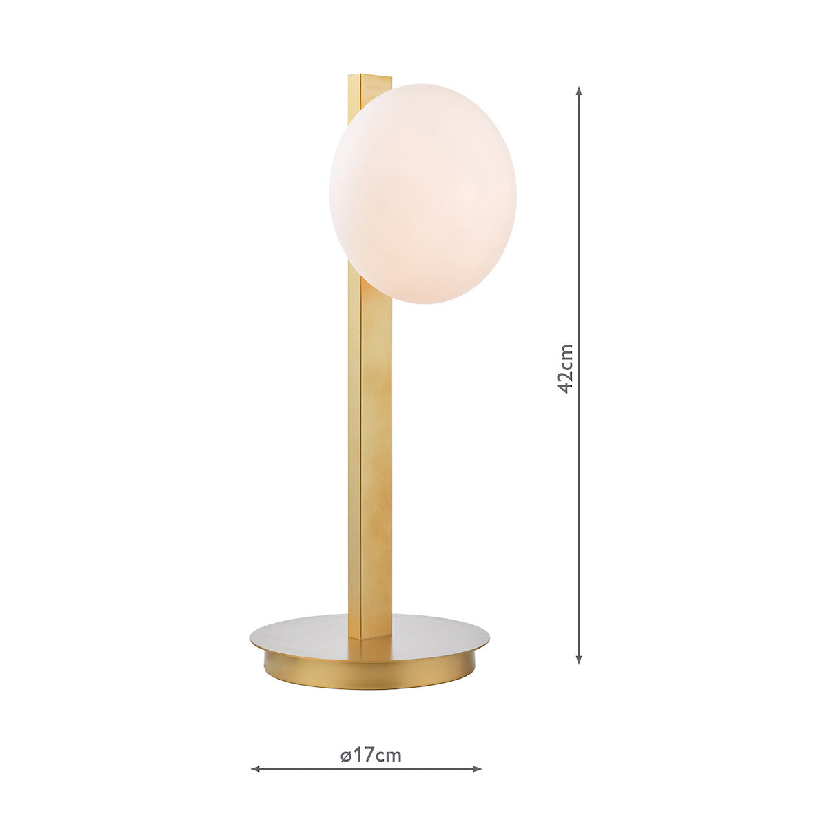 Dar Tauri Table Lamp Matt Gold and Opal Glass