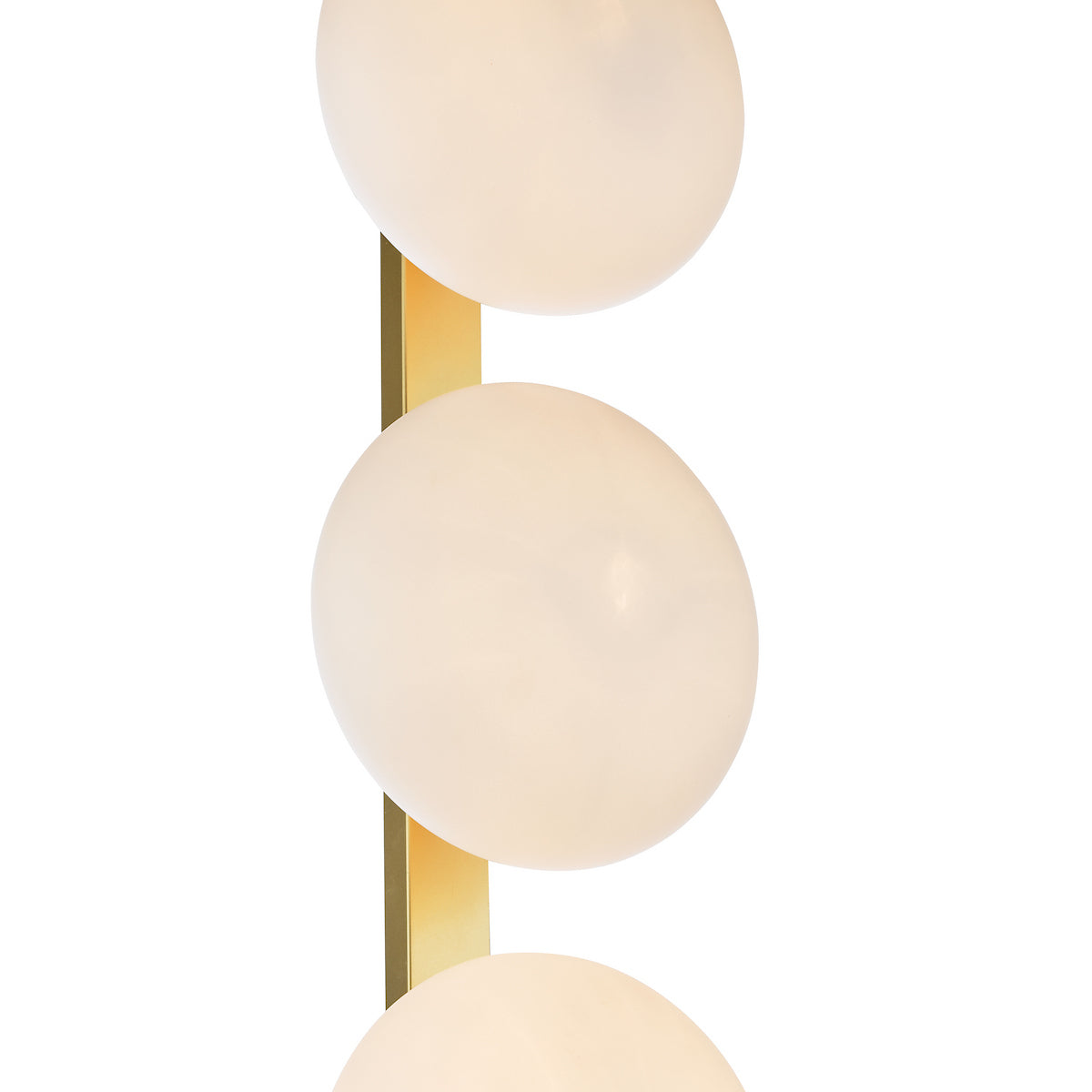 Dar Tauri 3 Light Floor Lamp Matt Gold and Opal Glass