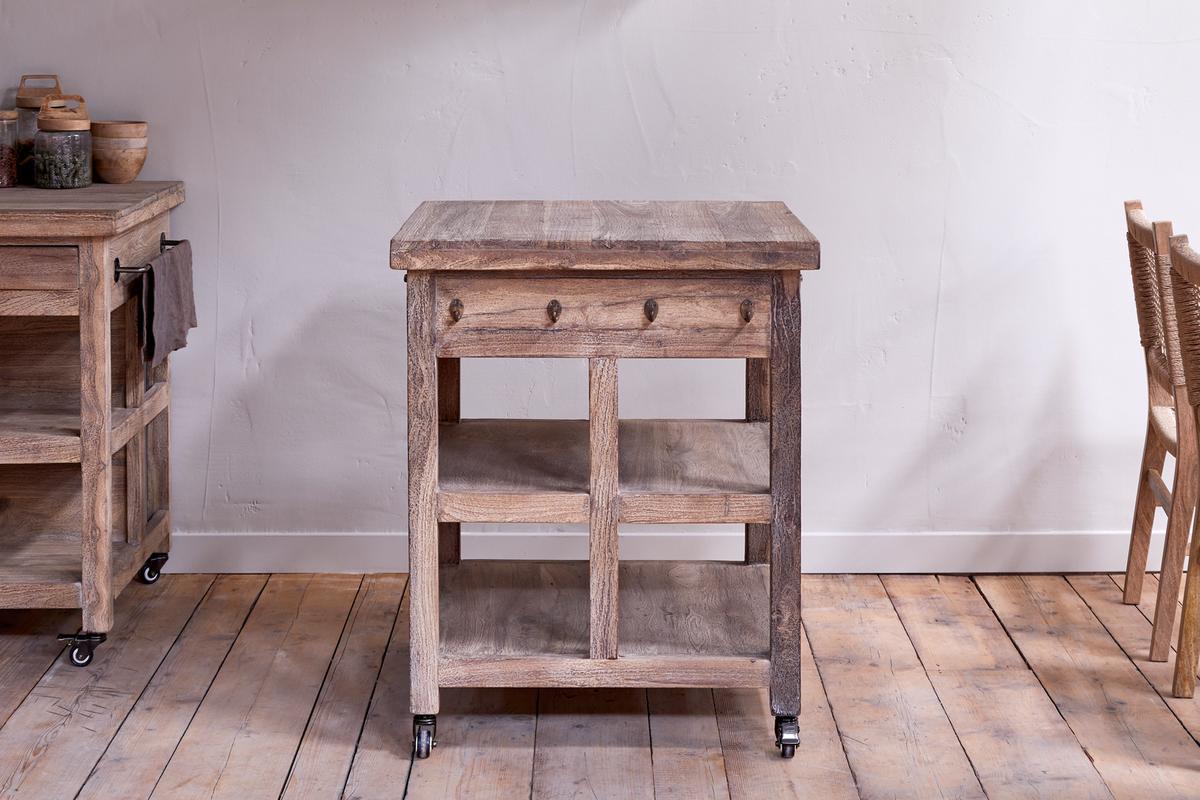 Nkuku Tivu Reclaimed Wood Butchers Block Natural